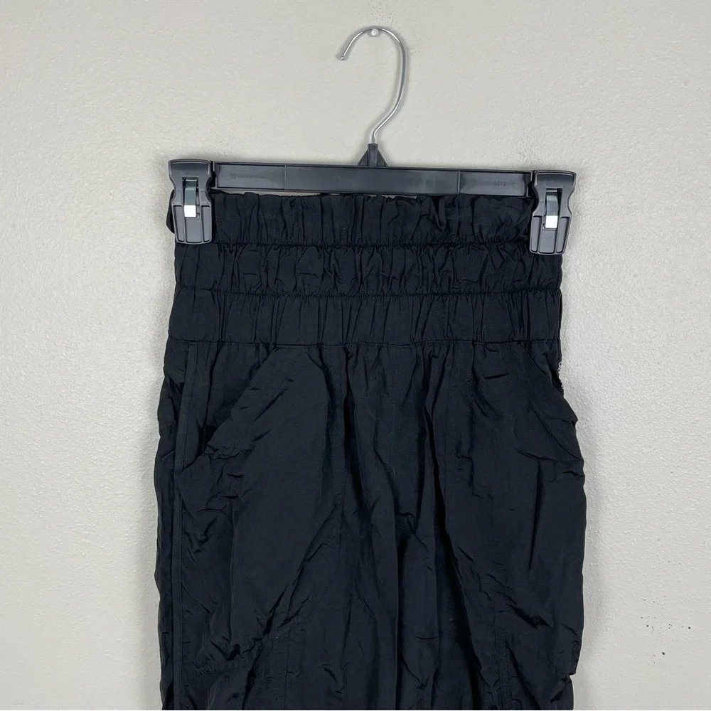 Free People Movement The Way Home Joggers Womens XS Black High Waist Nylon